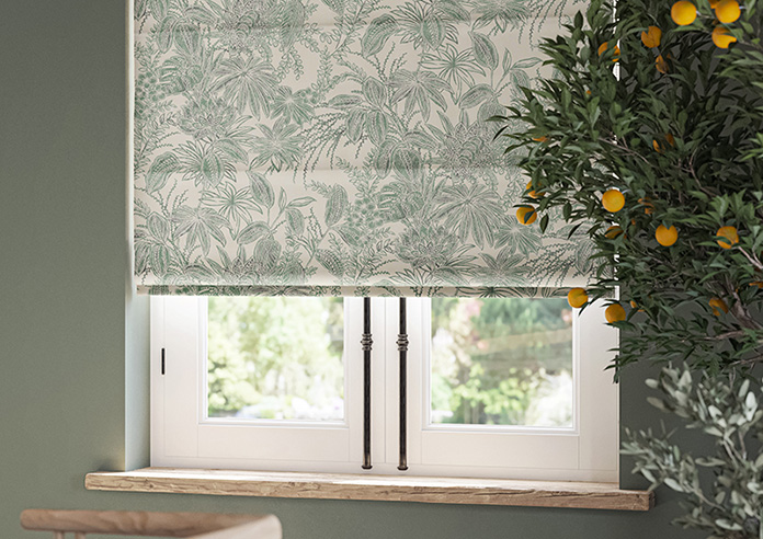 Maui, Green Ink - Twist&Fit Roman Blind - Image 5